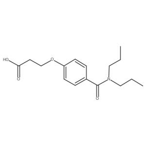 3-[4-[(Dipropylamino)carbonyl]phenoxy]propanoic acid Structure