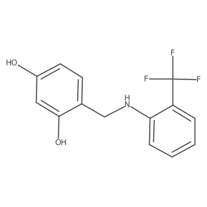 4-[[[2-(Trifluoromethyl)phenyl]amino]methyl]-1,3-benzenediol Structure