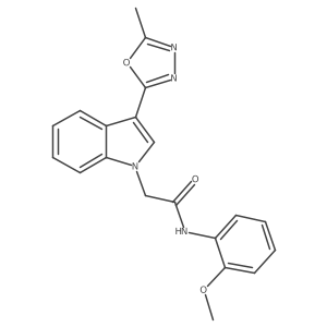N-(2-methoxyphenyl)-2-(3-(5-methyl-1,3,4-oxadiazol-2-yl)-1H-indol-1-yl)acetamide Structure