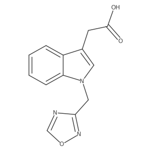 1-(1,2,4-Oxadiazol-3-ylmethyl)-1H-indole-3-acetic acid结构式