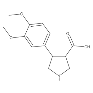 4-(3,4-Dimethoxyphenyl)pyrrolidine-3-carboxylic acid结构式