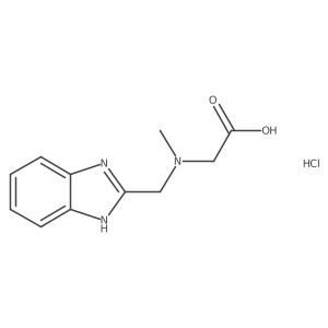 2-(((1H-Benzo[d]imidazol-2-yl)methyl)(methyl)amino)acetic acid hydrochloride Structure
