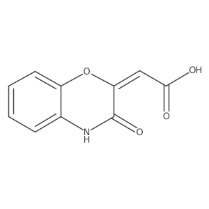 Acetic acid, (3,4-dihydro-3-oxo-2H-1,4-benzoxazin-2-ylidene)-, (E)-结构式