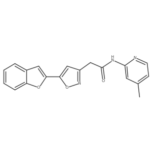 2-(5-(benzofuran-2-yl)isoxazol-3-yl)-N-(4-methylpyridin-2-yl)acetamide结构式