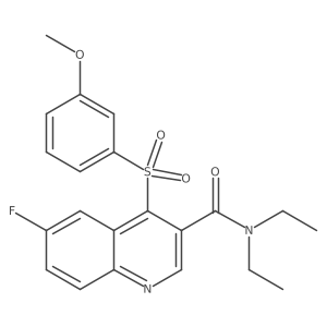 N,N-diethyl-6-fluoro-4-((3-methoxyphenyl)sulfonyl)quinoline-3-carboxamide Structure
