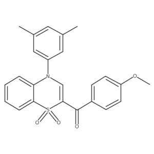 [4-(3,5-dimethylphenyl)-1,1-dioxido-4H-1,4-benzothiazin-2-yl](4-methoxyphenyl)methanone结构式