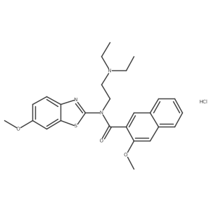 N-[2-(Diethylamino)ethyl]-3-methoxy-N-(6-methoxy-1,3-benzothiazol-2-YL)naphthalene-2-carboxamide hydrochloride Structure