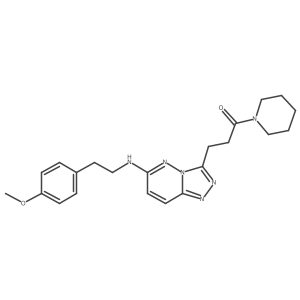 3-(6-{[2-(4-Methoxyphenyl)ethyl]amino}[1,2,4]triazolo[4,3-b]pyridazin-3-yl)-1-(piperidin-1-yl)propan-1-one Structure