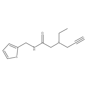 C#CCN(CC)CC(=O)NCc1cccs1结构式