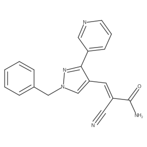 (Z)-3-(1-Benzyl-3-pyridin-3-ylpyrazol-4-yl)-2-cyanoprop-2-enamide Structure