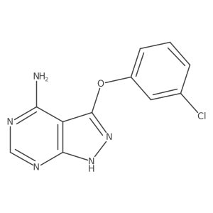 3-(3-Chloro-phenoxy)-1H-pyrazolo[3,4-d]pyrimidin-4-ylamine结构式
