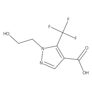 1-(2-hydroxyethyl)-5-(trifluoromethyl)-1H-pyrazole-4-carboxylic acid Structure