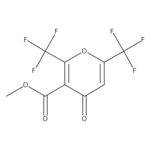 2,6-Bis(trifluoromethyl)-4-oxo-4H-pyran-3-carboxylic acid methyl ester Structure