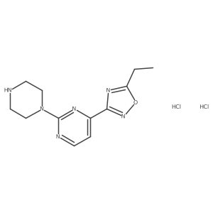 4-(5-Ethyl-1,2,4-oxadiazol-3-yl)-2-piperazin-1-ylpyrimidine dihydrochloride Structure