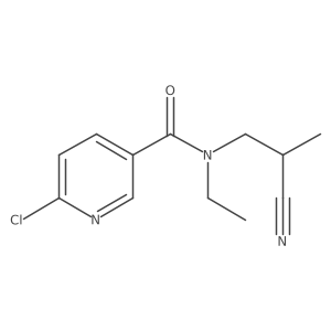6-chloro-N-(2-cyano-2-methylethyl)-N-ethylpyridine-3-carboxamide结构式