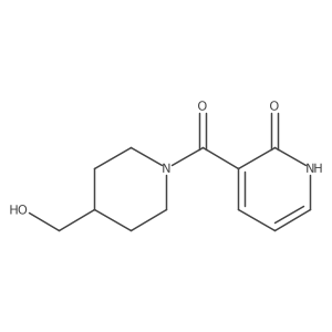 3-[4-(Hydroxymethyl)piperidine-1-carbonyl]-1,2-dihydropyridin-2-one结构式