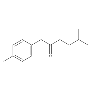 1-(4-Fluorophenyl)-3-(isopropylthio)propan-2-one结构式
