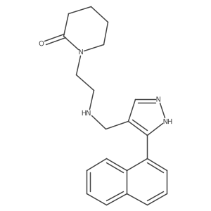 1-(2-(((3-(Naphthalen-1-yl)-1H-pyrazol-4-yl)methyl)amino)ethyl)piperidin-2-one Structure