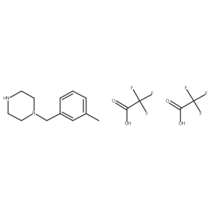 1-(3-Methylbenzyl)piperazine bis(trifluoroacetate)结构式