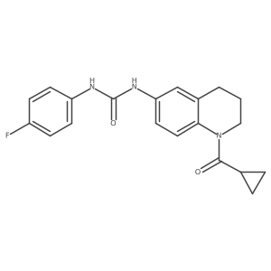 1-(1-(Cyclopropanecarbonyl)-1,2,3,4-tetrahydroquinolin-6-yl)-3-(4-fluorophenyl)urea Structure