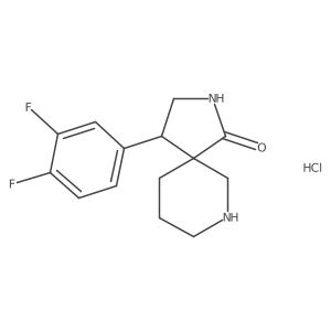 4-(3,4-Difluorophenyl)-2,7-diazaspiro[4.5]decan-1-one hydrochloride Structure