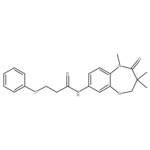 3-(phenylthio)-N-(3,3,5-trimethyl-4-oxo-2,3,4,5-tetrahydrobenzo[b][1,4]oxazepin-8-yl)propanamide Structure
