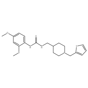 1-(2,4-Dimethoxyphenyl)-3-((1-(thiophen-2-ylmethyl)piperidin-4-yl)methyl)urea结构式