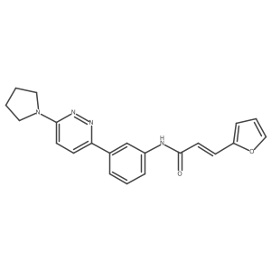 (E)-3-(furan-2-yl)-N-(3-(6-(pyrrolidin-1-yl)pyridazin-3-yl)phenyl)acrylamide Structure