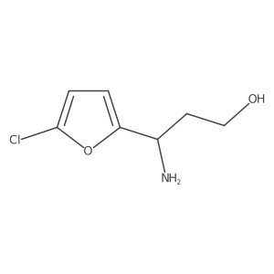 (3R)-3-Amino-3-(5-chloro(2-furyl))propan-1-OL结构式