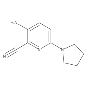 3-Amino-6-pyrrolidin-1-ylpyridine-2-carbonitrile结构式