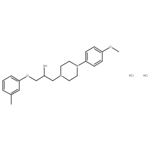 1-(4-(4-Methoxyphenyl)piperazin-1-yl)-3-(m-tolyloxy)propan-2-ol dihydrochloride Structure
