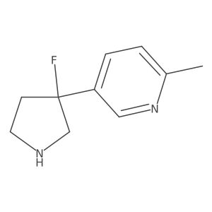 5-(3-Fluoro-3-pyrrolidinyl)-2-methylpyridine Structure