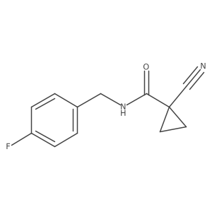 1-cyano-N-(4-fluorobenzyl)cyclopropanecarboxamide结构式