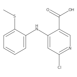 6-Chloro-4-{[2-(methylsulfanyl)phenyl]amino}nicotinic acid结构式