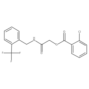 2-Oxo-2-((2-(trifluoromethyl)benzyl)amino)ethyl 2-chlorobenzoate结构式