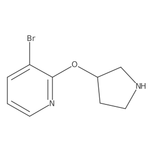 3-Bromo-2-(pyrrolidin-3-yloxy)pyridine结构式
