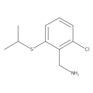(2-Chloro-6-(isopropylthio)phenyl)methanamine结构式