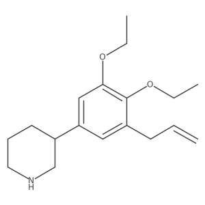Piperidine, 3-[3,4-diethoxy-5-(2-propen-1-yl)phenyl]- Structure