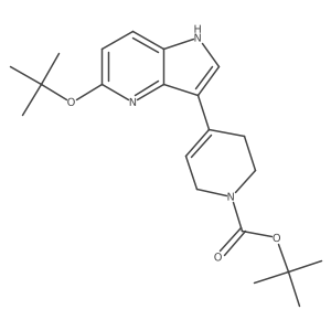 1(2H)-Pyridinecarboxylic acid, 4-[5-(1,1-dimethylethoxy)-1H-pyrrolo[3,2-b]pyridin-3-yl]-3,6-dihydro-, 1,1-dimethylethyl ester Structure
