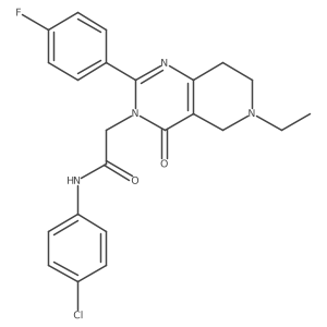 N-(4-chlorophenyl)-2-(6-ethyl-2-(4-fluorophenyl)-4-oxo-5,6,7,8-tetrahydropyrido[4,3-d]pyrimidin-3(4H)-yl)acetamide Structure