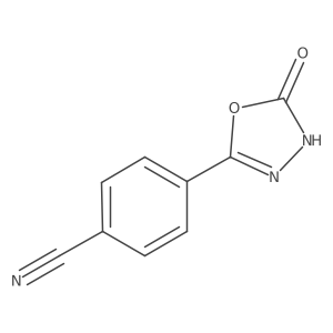 4-(5-Hydroxy-1,3,4-oxadiazol-2-yl)benzonitrile结构式