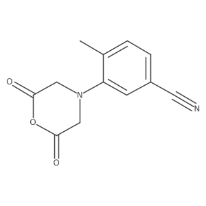 3-(2,6-Dioxomorpholin-4-yl)-4-methylbenzonitrile Structure
