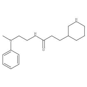 3-Piperidinepropanamide, N-[2-(methylphenylamino)ethyl]- Structure