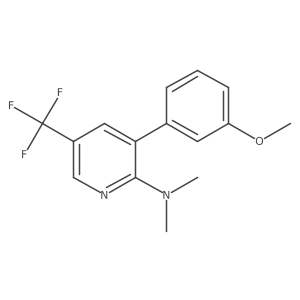 [3-(3-Methoxy-phenyl)-5-trifluoromethyl-pyridin-2-yl]-dimethyl-amine结构式