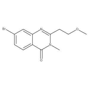 7-bromo-2-(2-methoxyethyl)-3-methylquinazolin-4(3H)-one结构式
