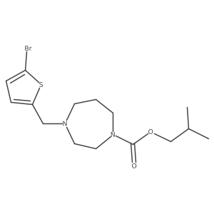 1H-1,4-Diazepine-1-carboxylic acid, 4-[(5-bromo-2-thienyl)methyl]hexahydro-, 2-methylpropyl ester结构式