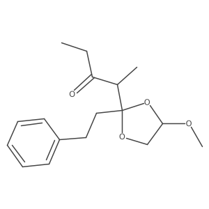 2-[4-Methoxy-2-(2-phenylethyl)-1,3-dioxolan-2-yl]-3-pentanone Structure