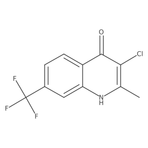 3-Chloro-4-hydroxy-2-methyl-7-(trifluoromethyl)quinoline结构式