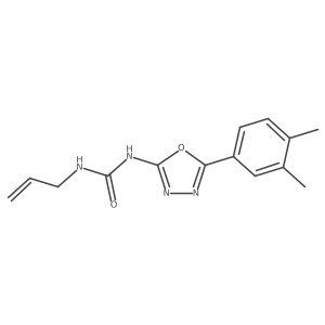 1-Allyl-3-(5-(3,4-dimethylphenyl)-1,3,4-oxadiazol-2-yl)urea结构式