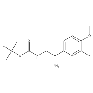 tert-butyl N-[2-amino-2-(4-methoxy-3-methylphenyl)ethyl]carbamate结构式